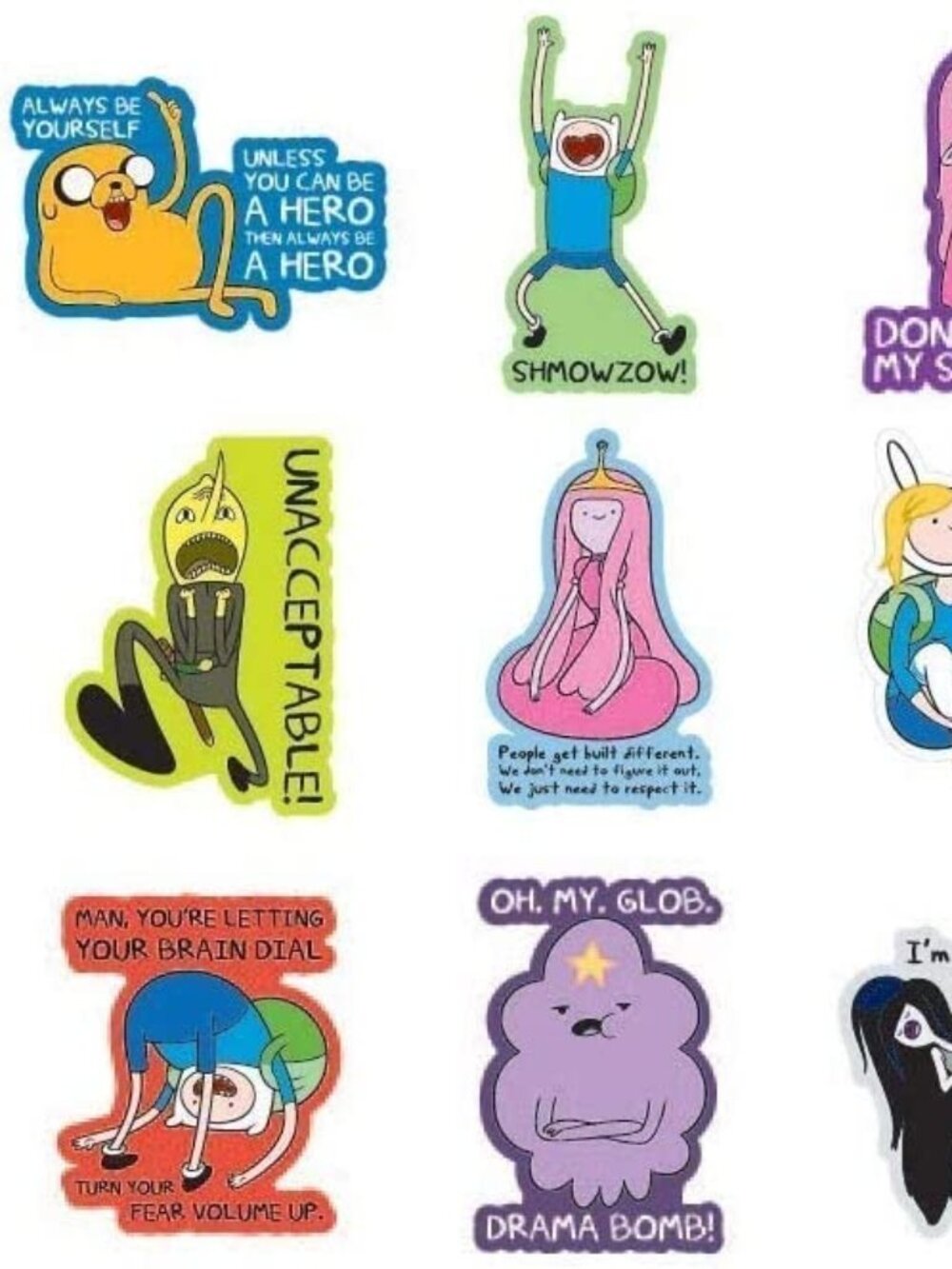 Adventure Time Jumbo Stickers Complete Set of 15 with Jake, Finn, Princess
